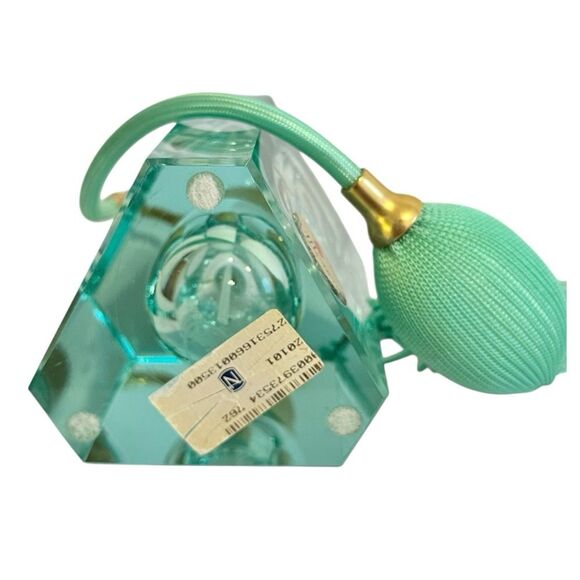 Moser Czechoslovakia Antique Art Deco Large Perfume Bottle Atomizer 1920s Blue - Picture 7 of 13